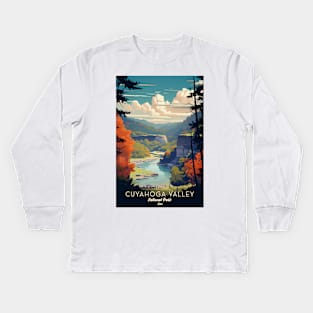 Cuyahoga Valley National Park Travel Poster Kids Long Sleeve T-Shirt